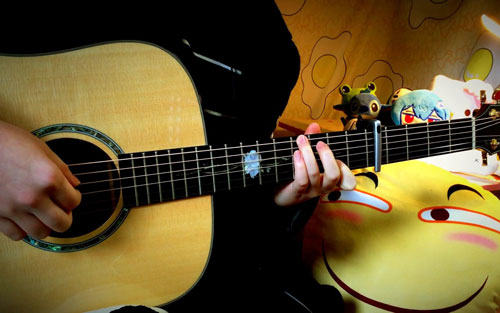 莲指弹谱 C调六线谱_简单版_走音