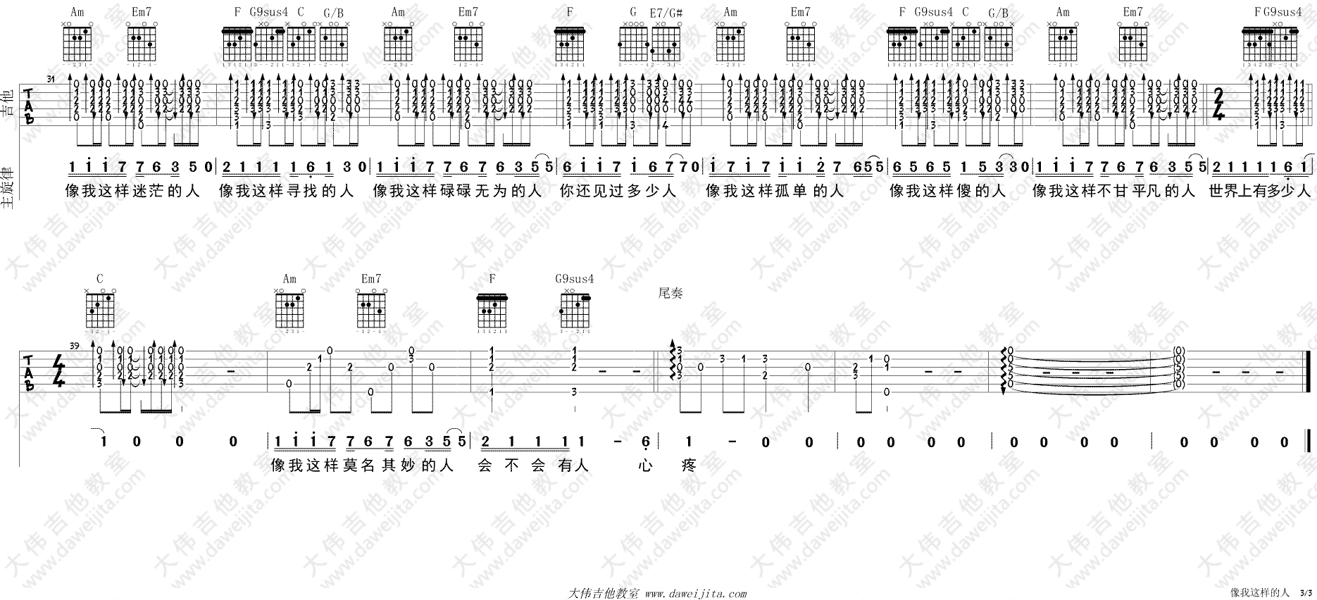 像我这样的人吉他谱-3