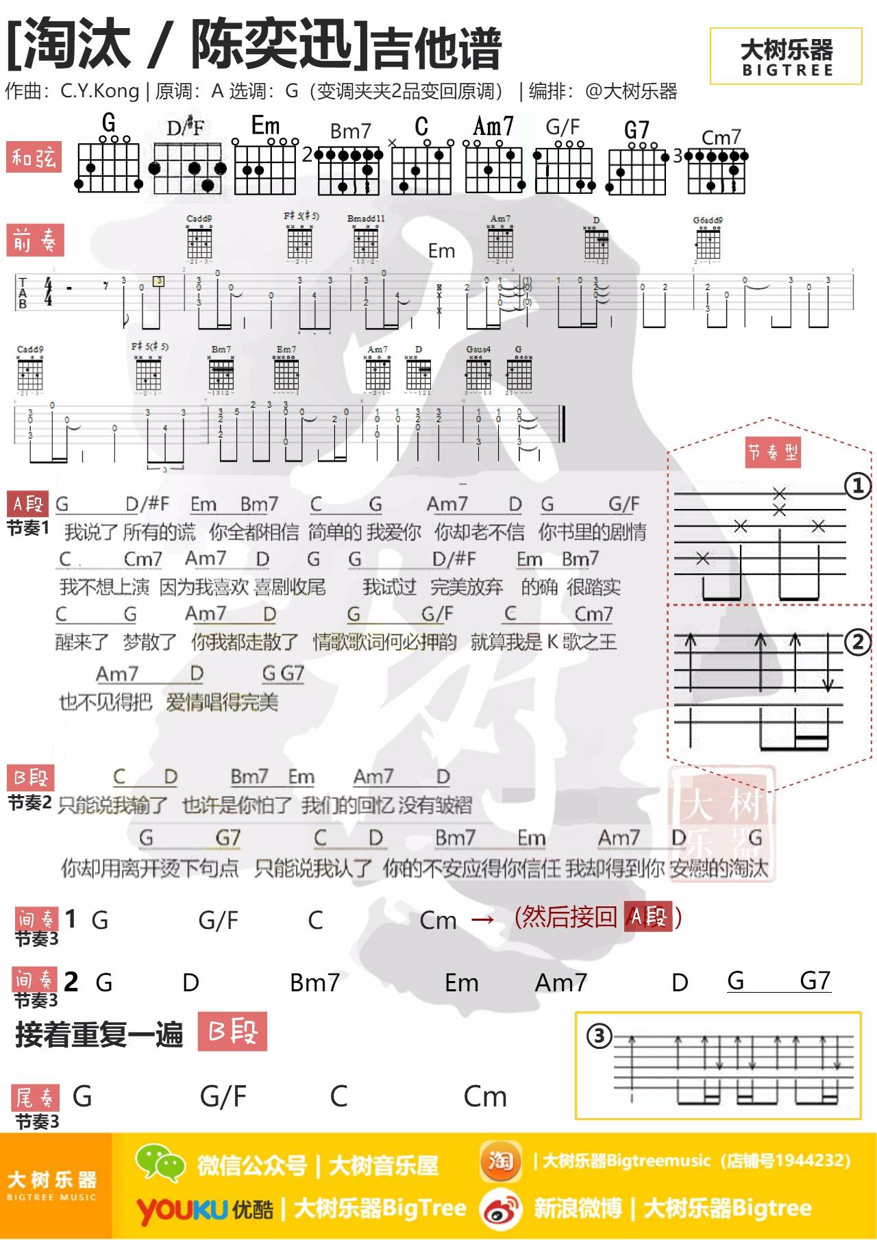 淘汰吉他谱