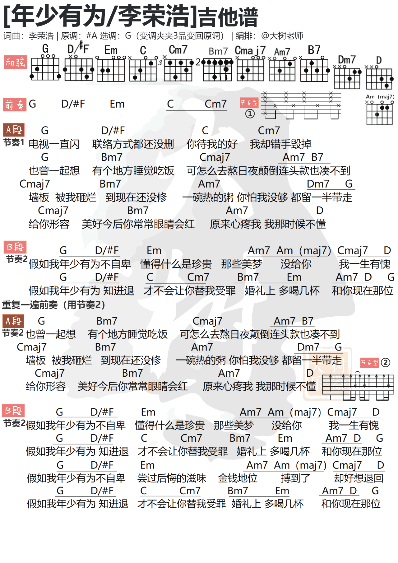 年少有为吉他谱