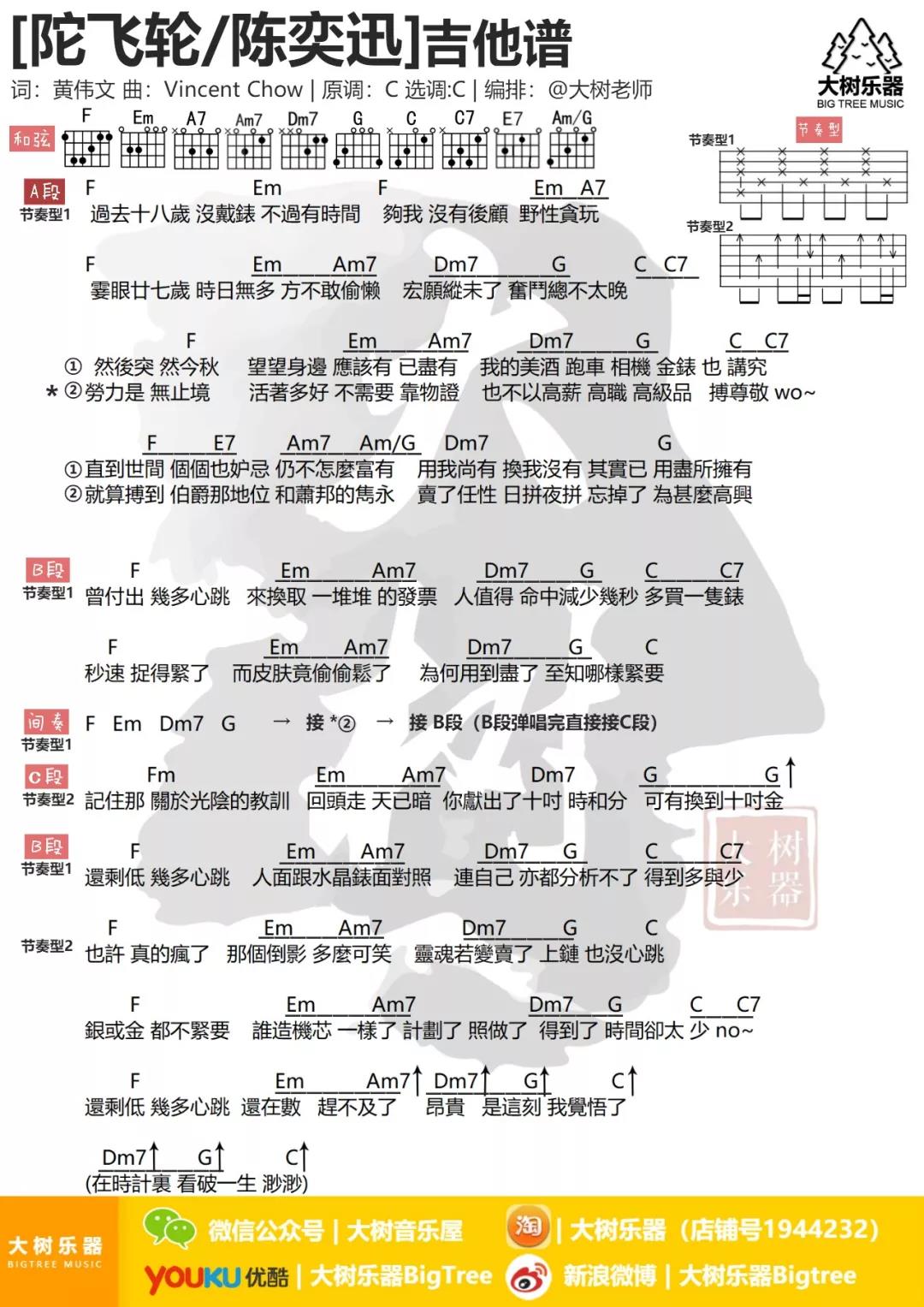 陀飞轮吉他谱