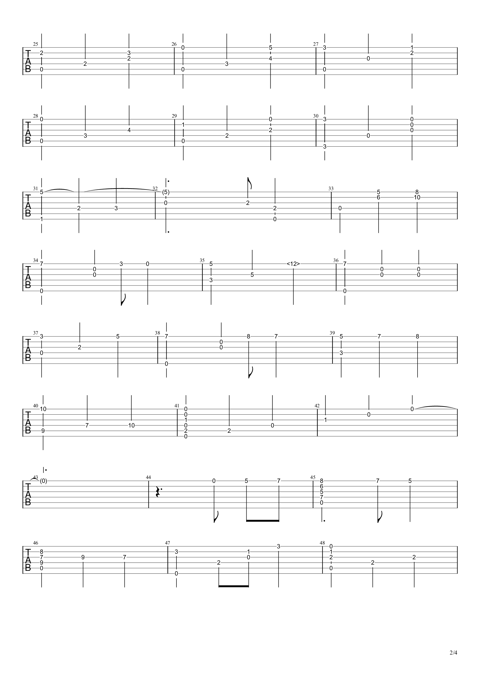 约定的梦幻岛之伊莎贝拉之歌吉他谱-2