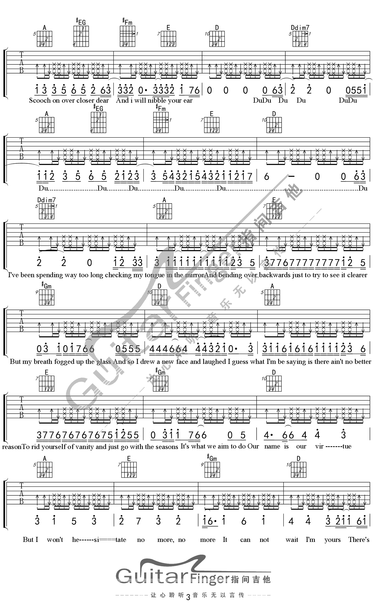 i'm yours吉他谱-3