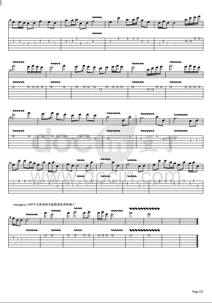 葬花吟吉他谱-2