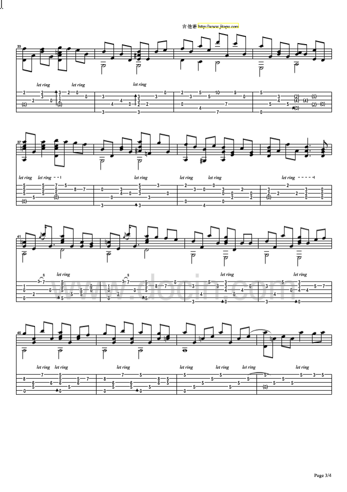 樱花盛开的时候吉他谱-3