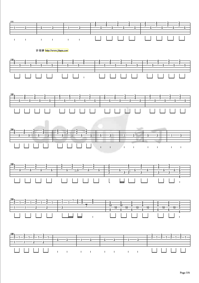dream on吉他谱-5