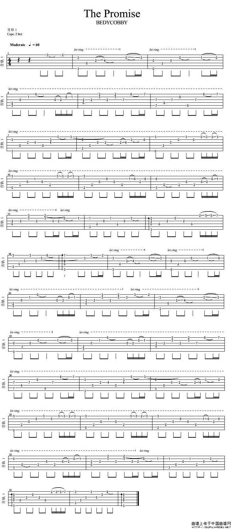 The Promise吉他谱