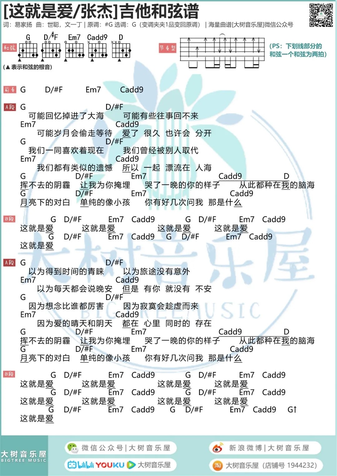 这，就是爱吉他谱