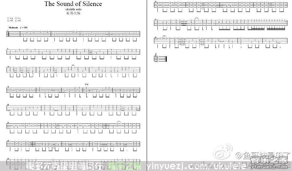 the sound of silence尤克里里谱
