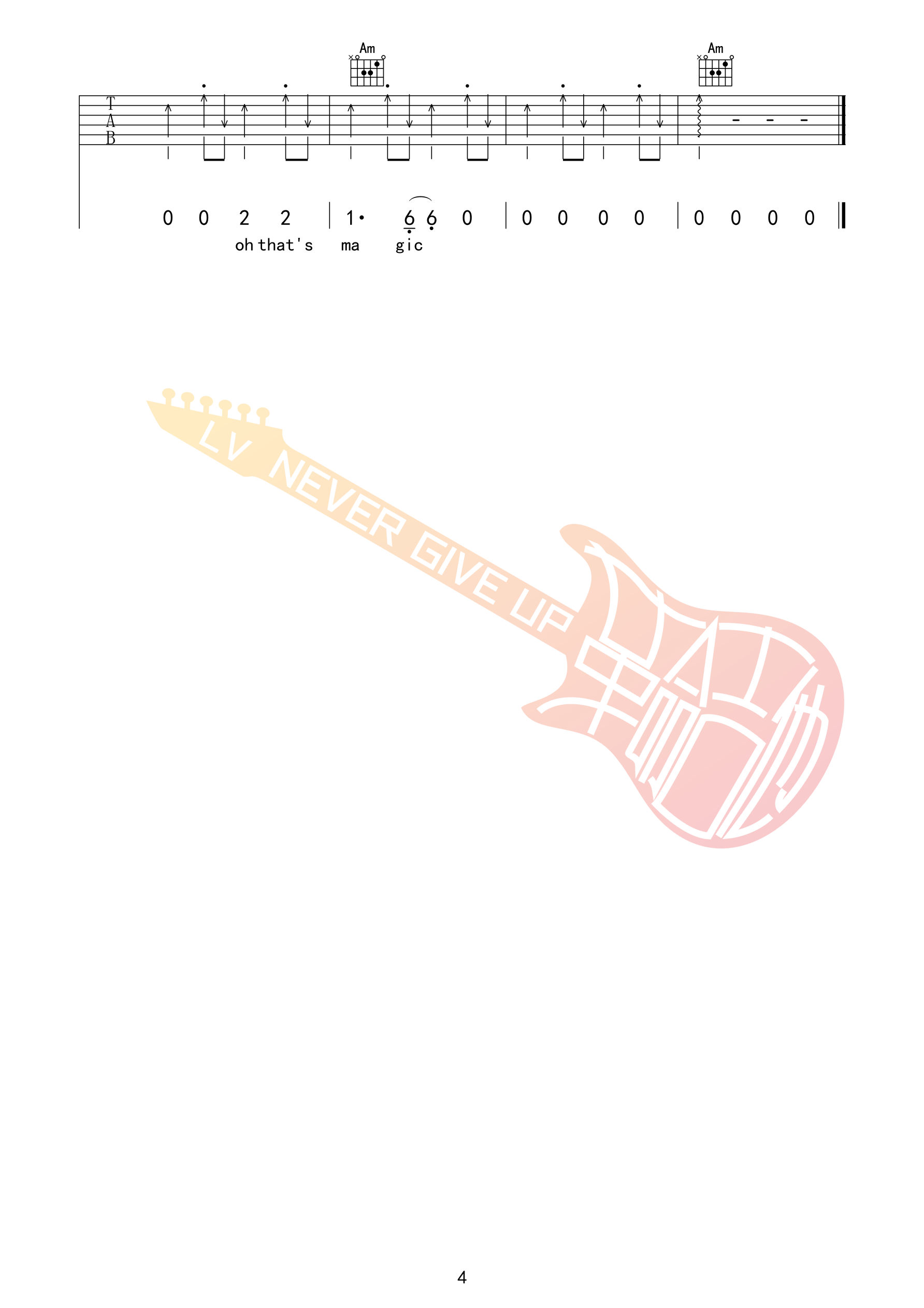 Landing Guy吉他谱-4