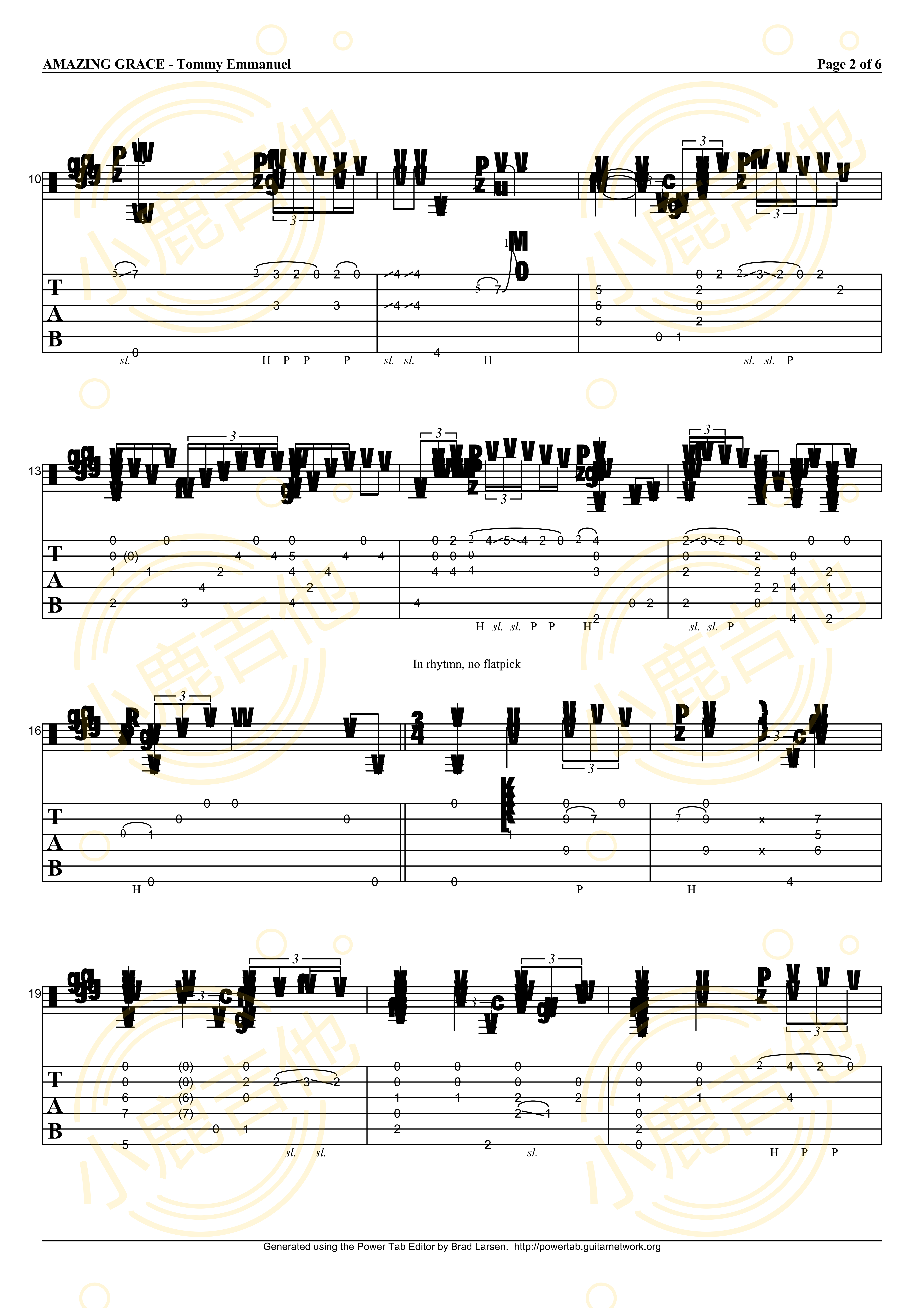 Amazing Grace吉他谱-2