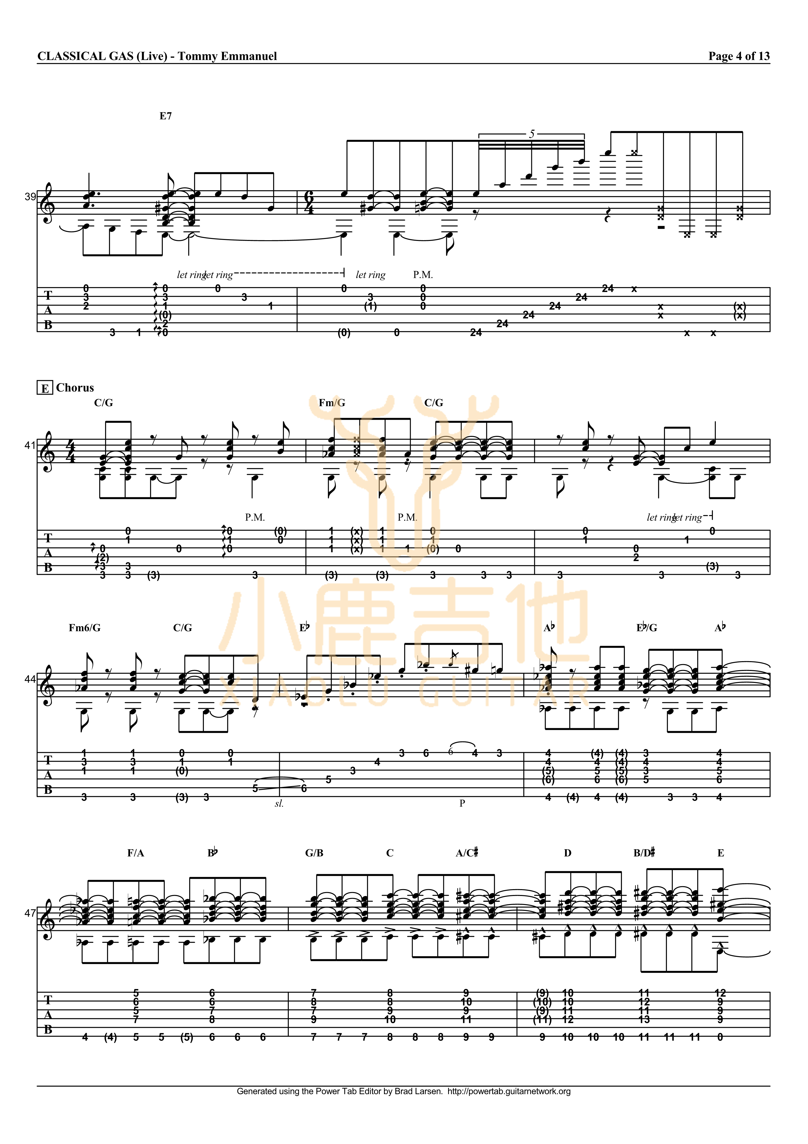 Classical Gas吉他谱-4