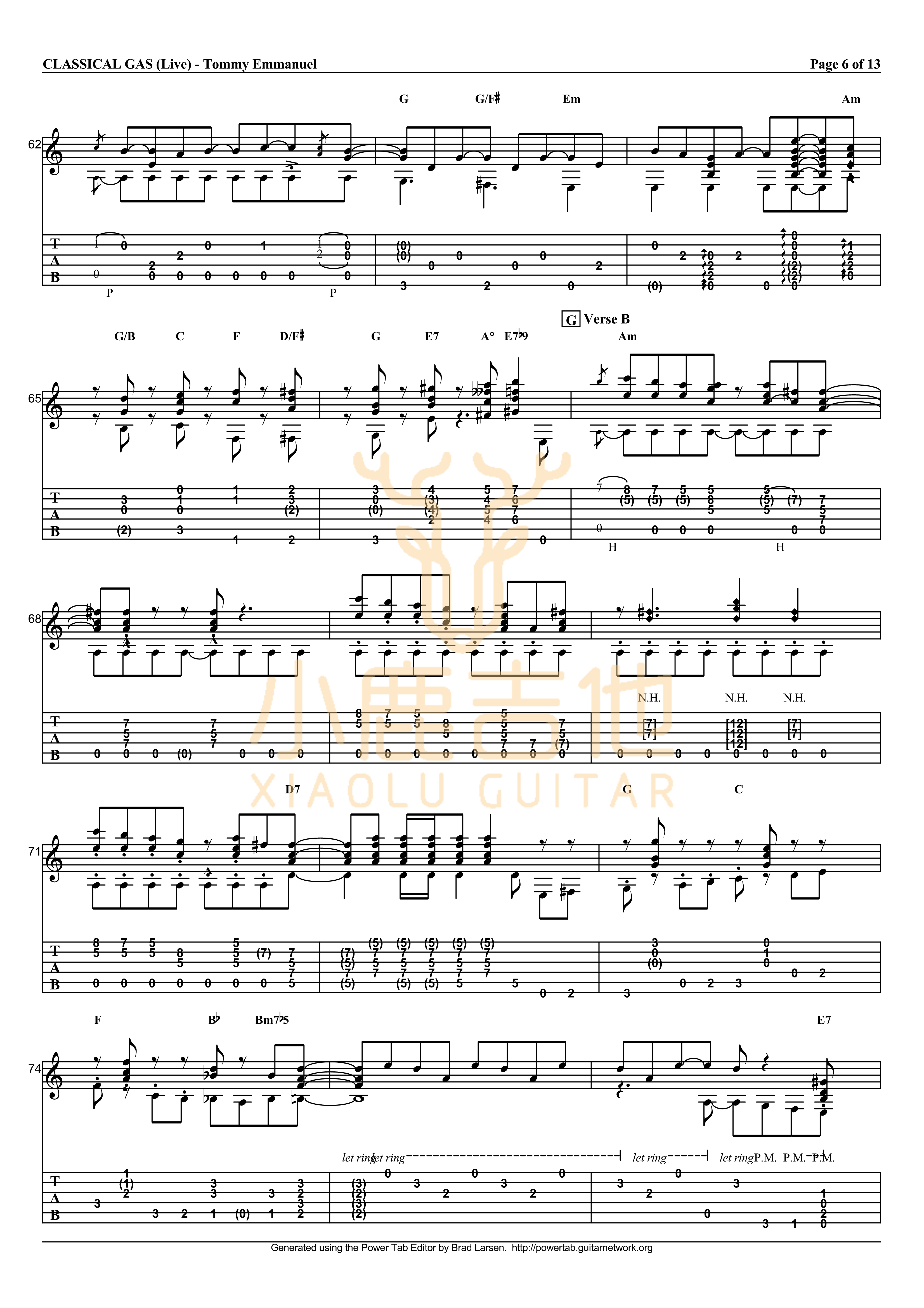Classical Gas吉他谱-6