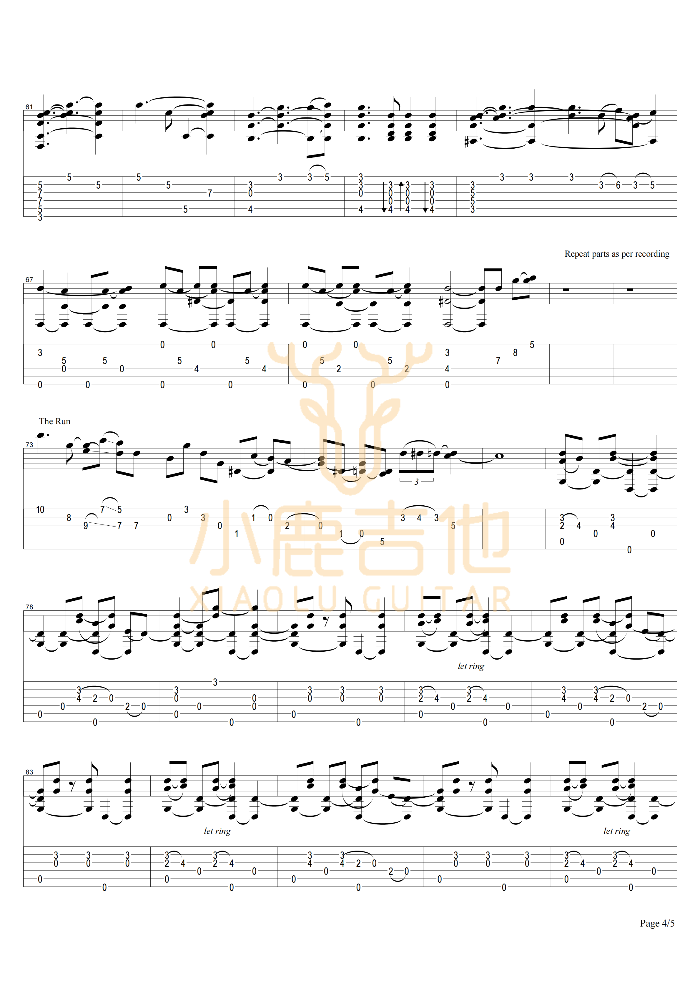 COWBOY'S DREAM吉他谱-4
