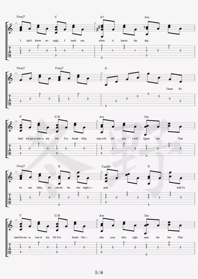 Free Loop吉他谱-5