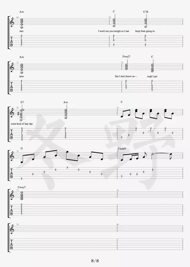 Free Loop吉他谱-8