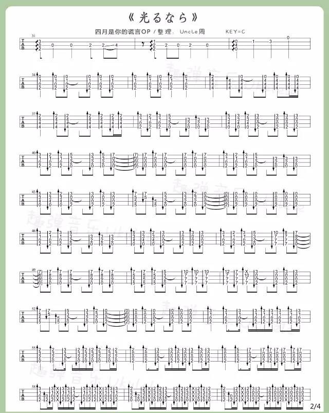 若能绽放光芒尤克里里谱-2