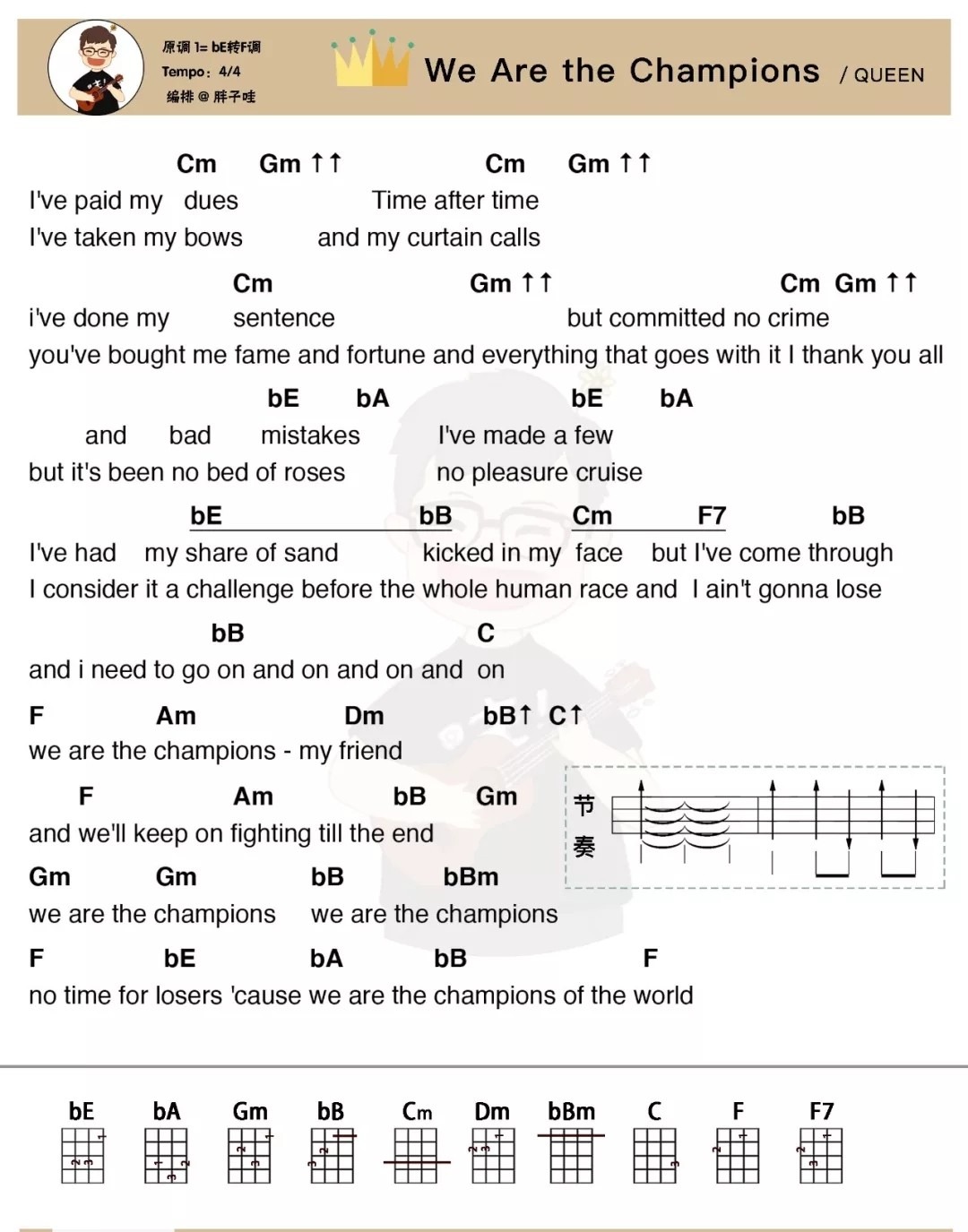 We are the champions尤克里里谱