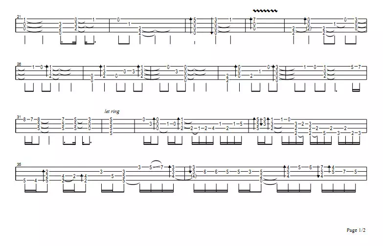 星空尤克里里谱-2