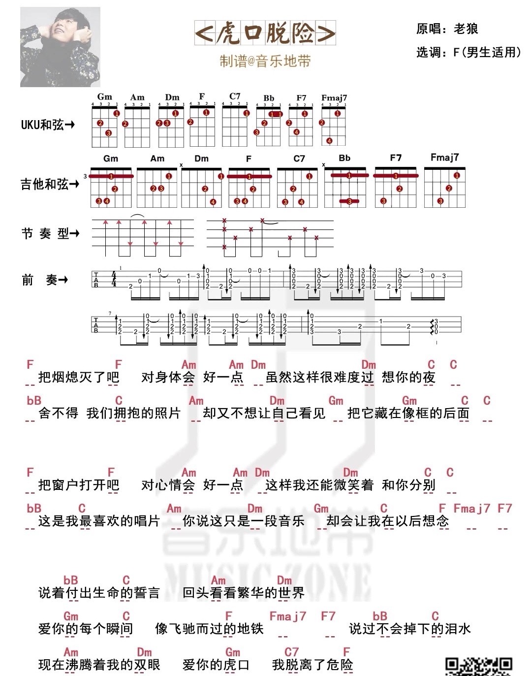 虎口脱险尤克里里谱-2