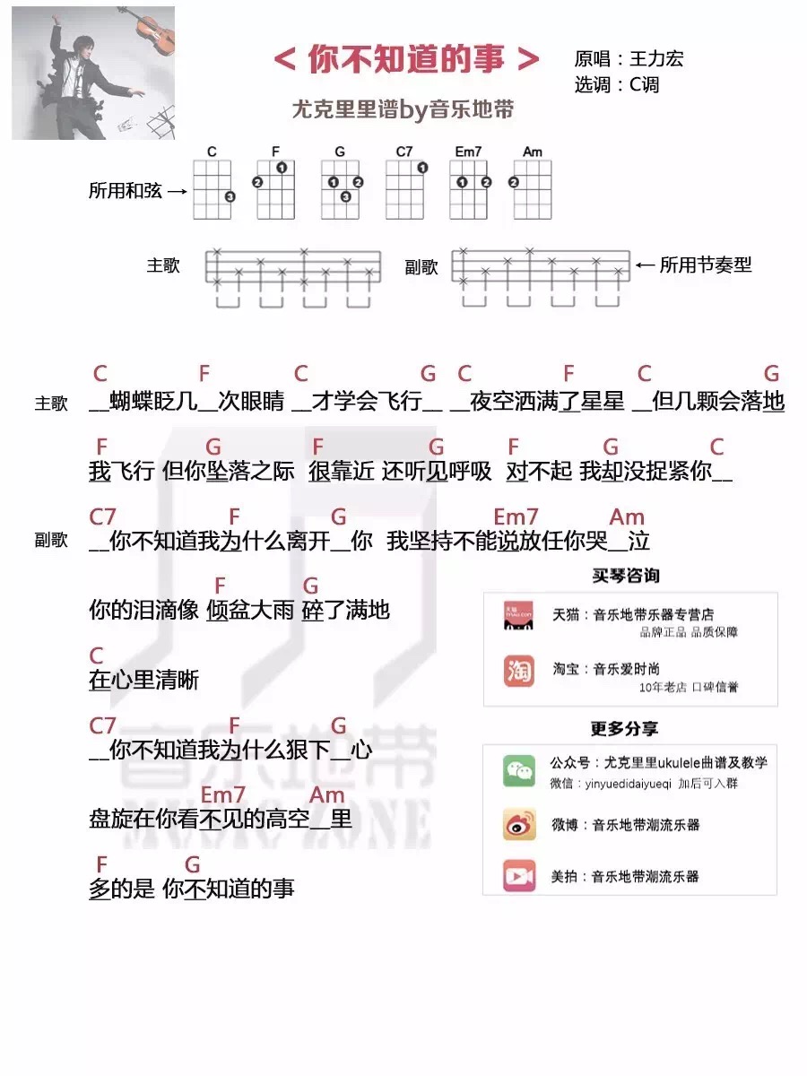 你不知道的事尤克里里谱