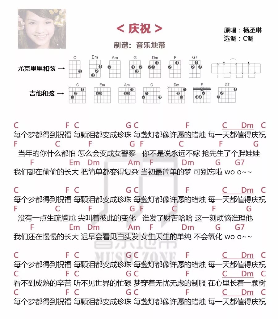 庆祝尤克里里谱