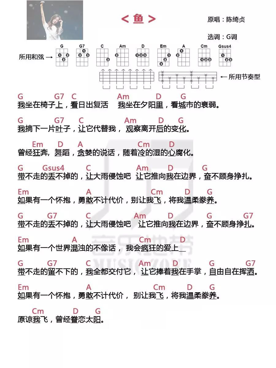 鱼尤克里里谱