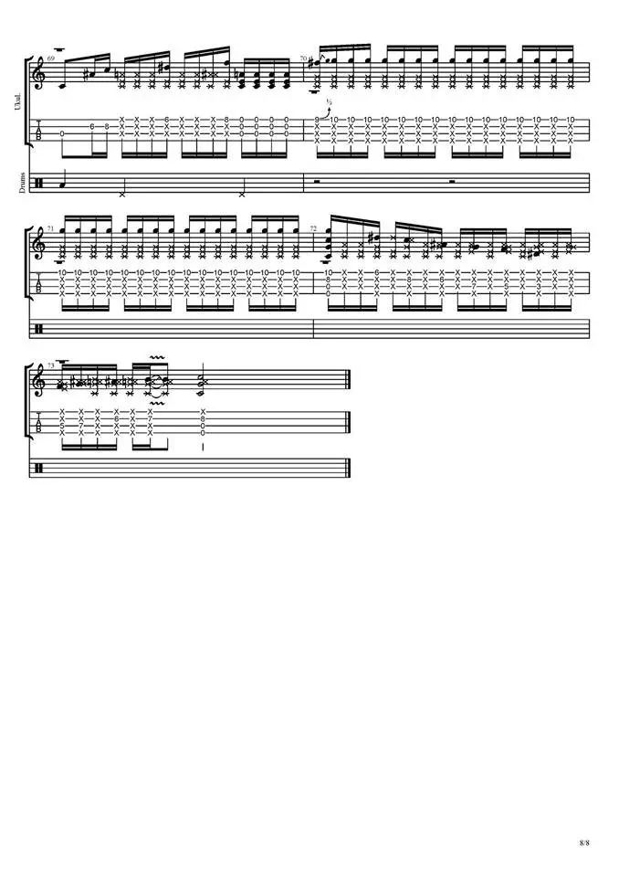 fight尤克里里谱指弹版原调六线谱精选版冯羿