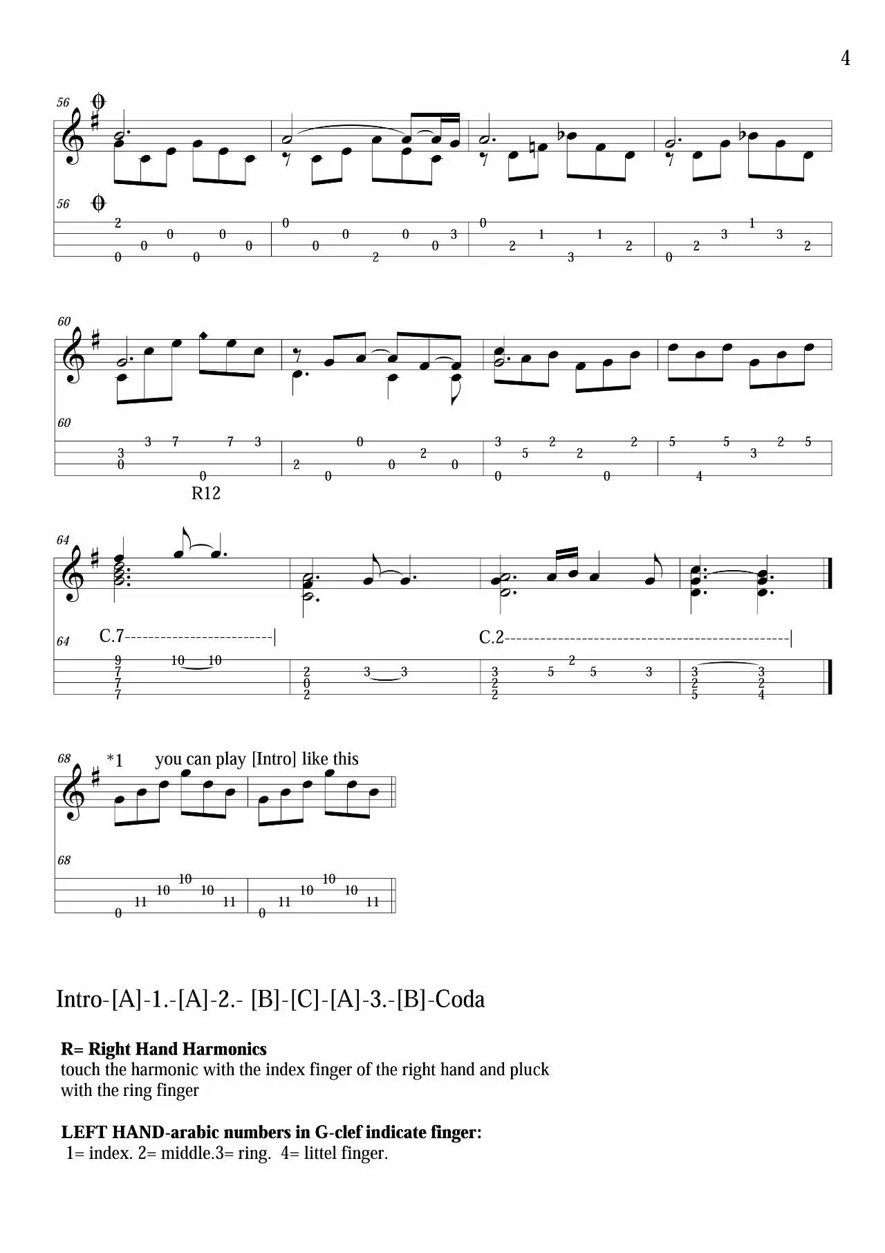 Cavatina尤克里里谱-4