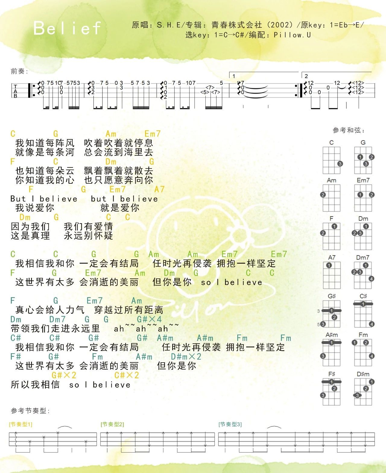 Belief尤克里里谱