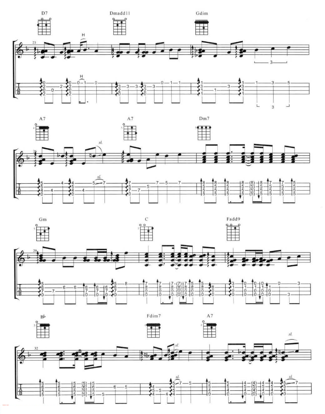 命运尤克里里谱-3