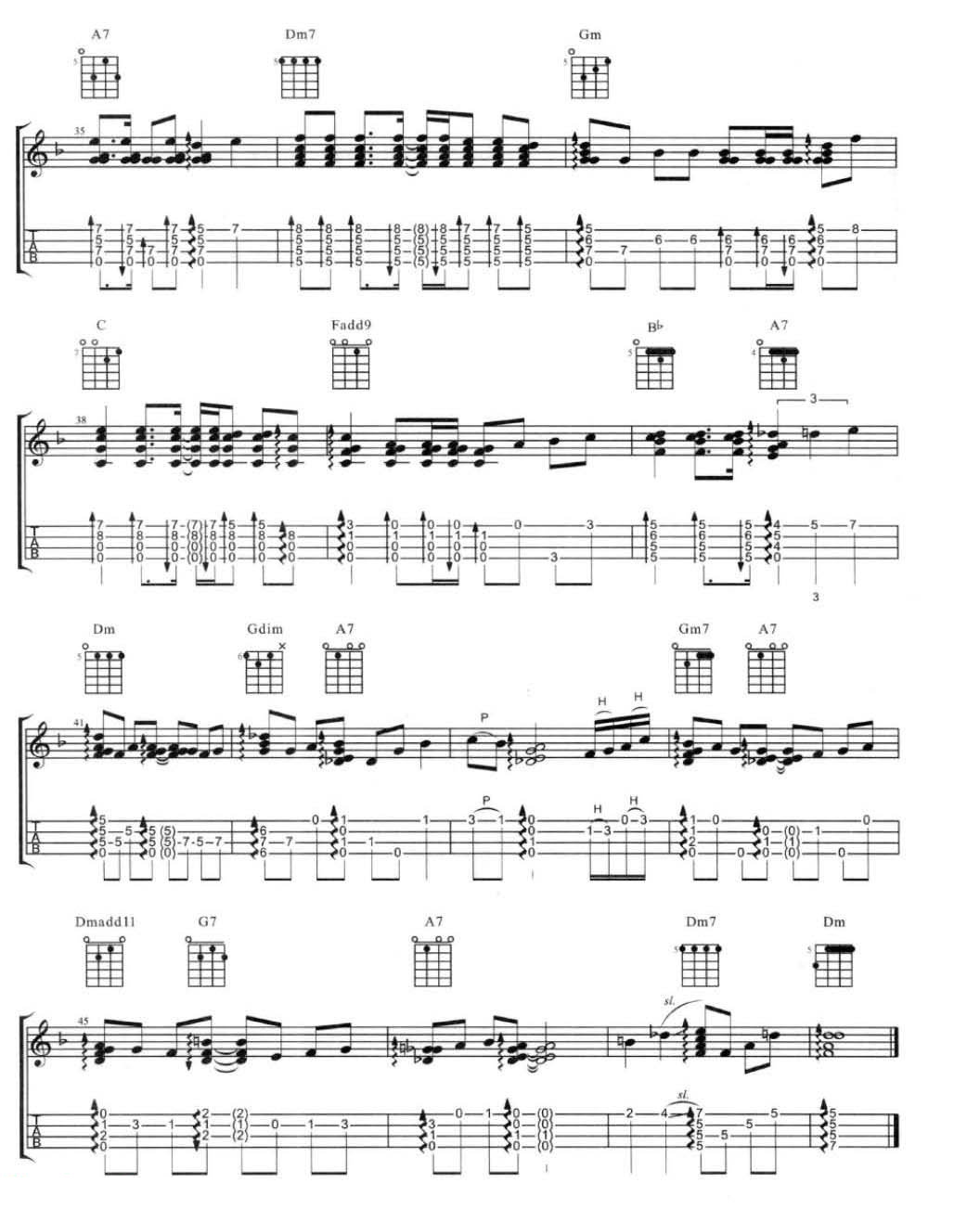 命运尤克里里谱-4