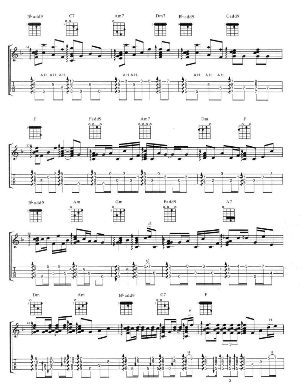 可惜不是你尤克里里谱-4