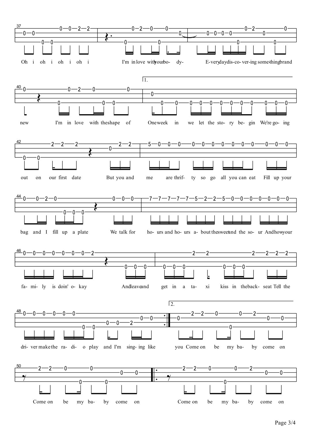 Aloha Heja He+Shape of You尤克里里谱-3