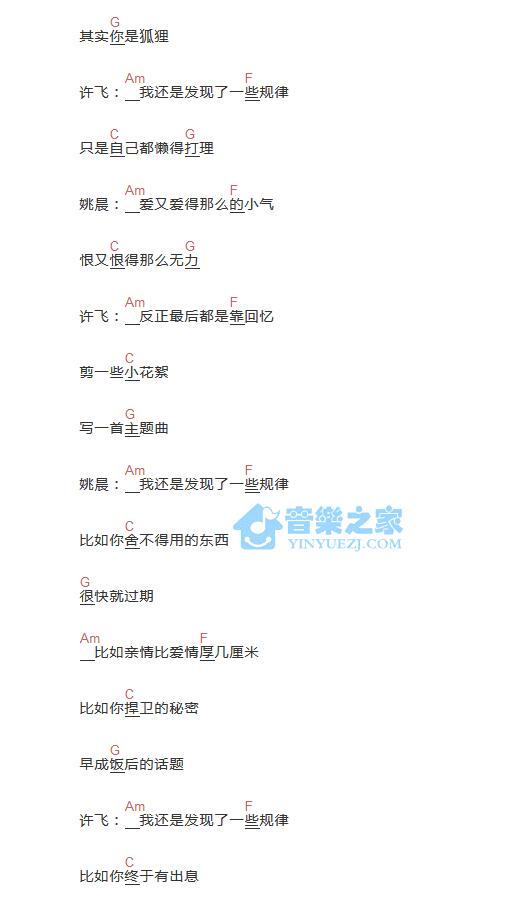 规律尤克里里谱-2