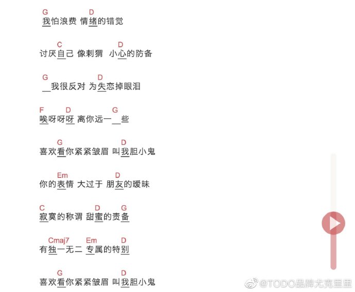 胆小鬼尤克里里谱-1