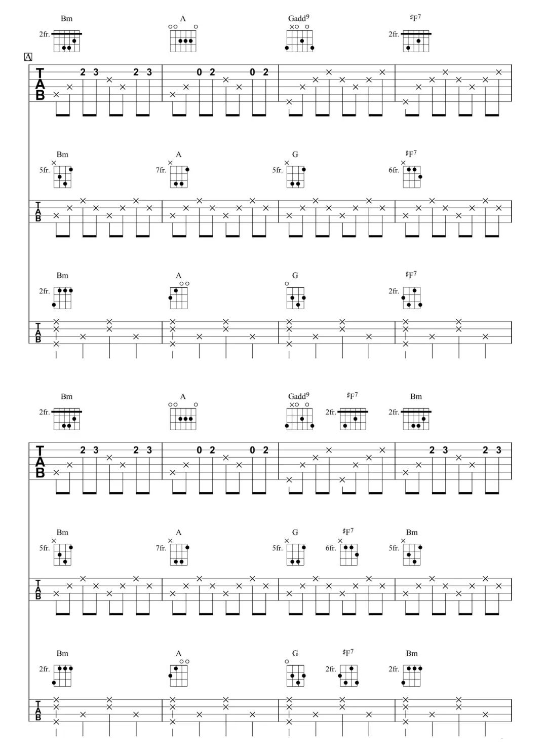 射雕英雄传三部曲尤克里里谱-9