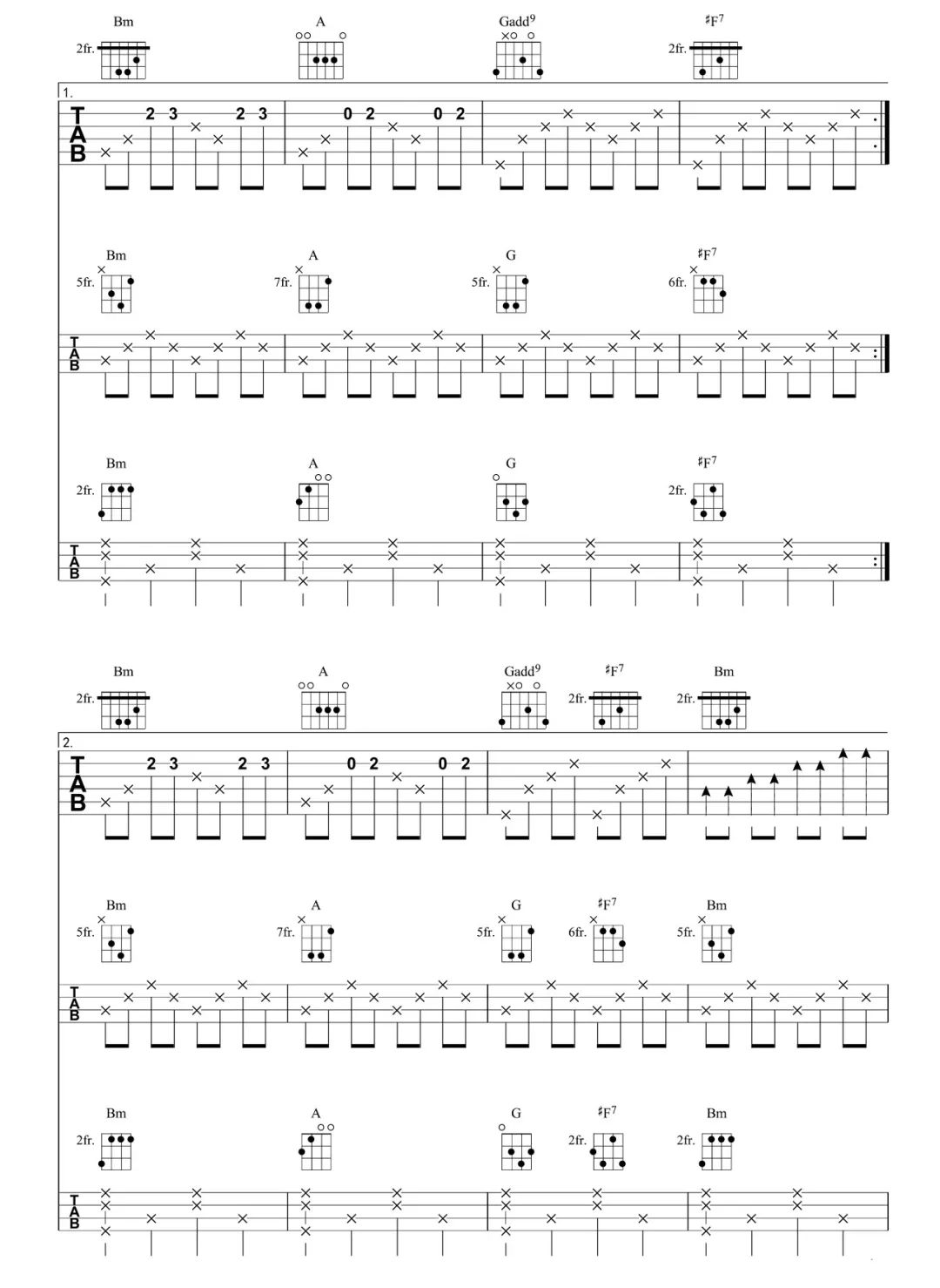 射雕英雄传三部曲尤克里里谱-7