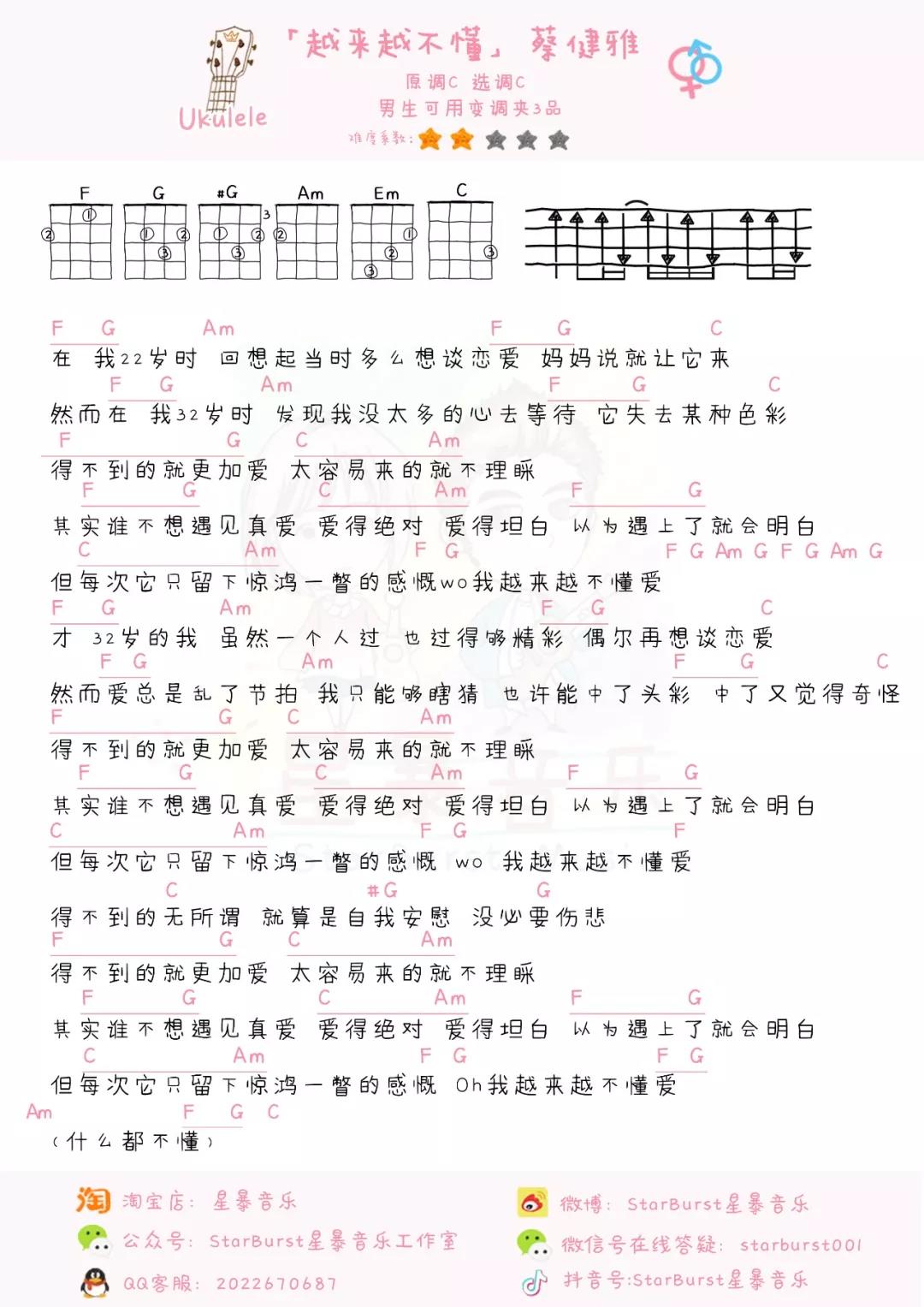 越来越不懂尤克里里谱