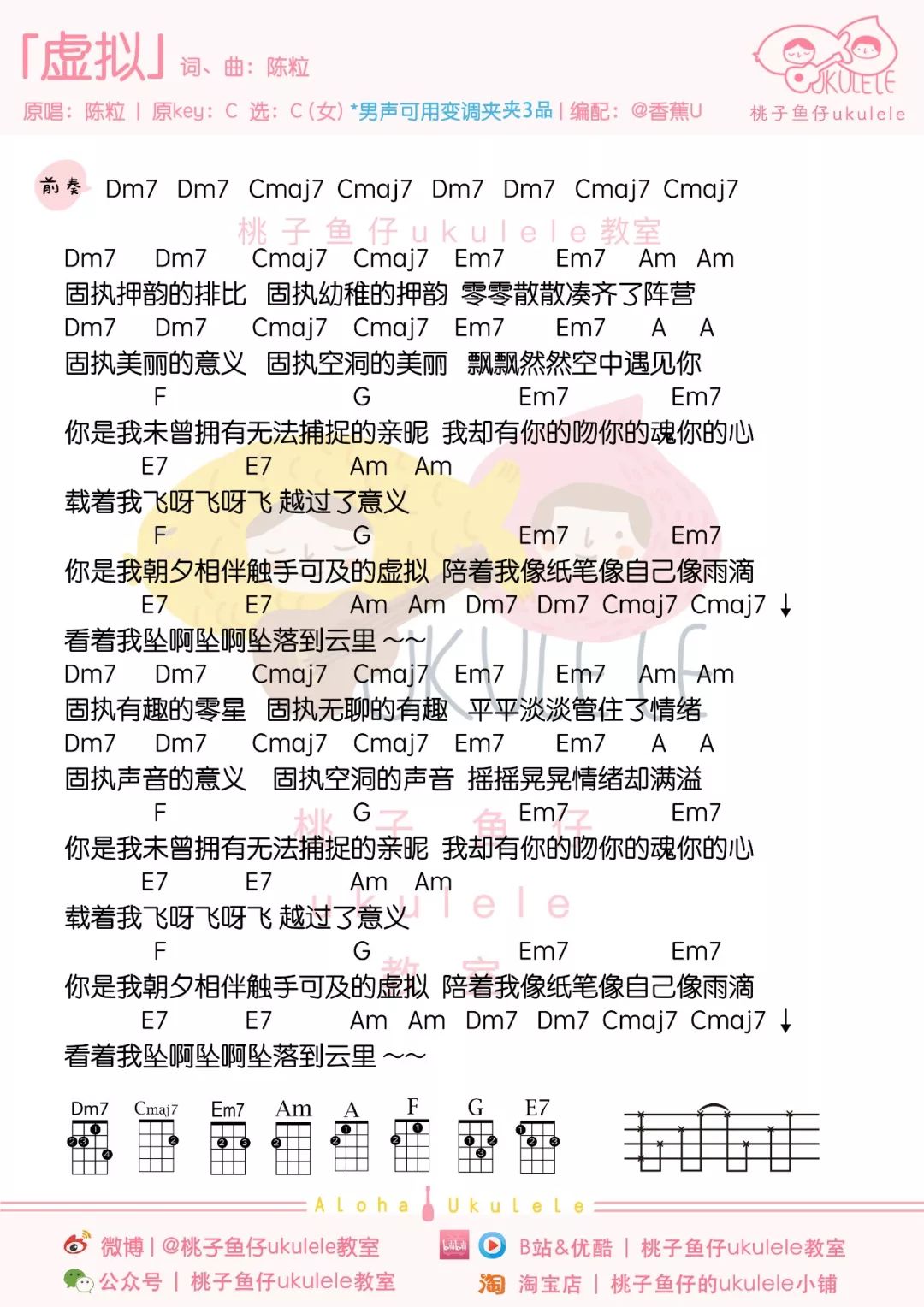 虚拟尤克里里谱