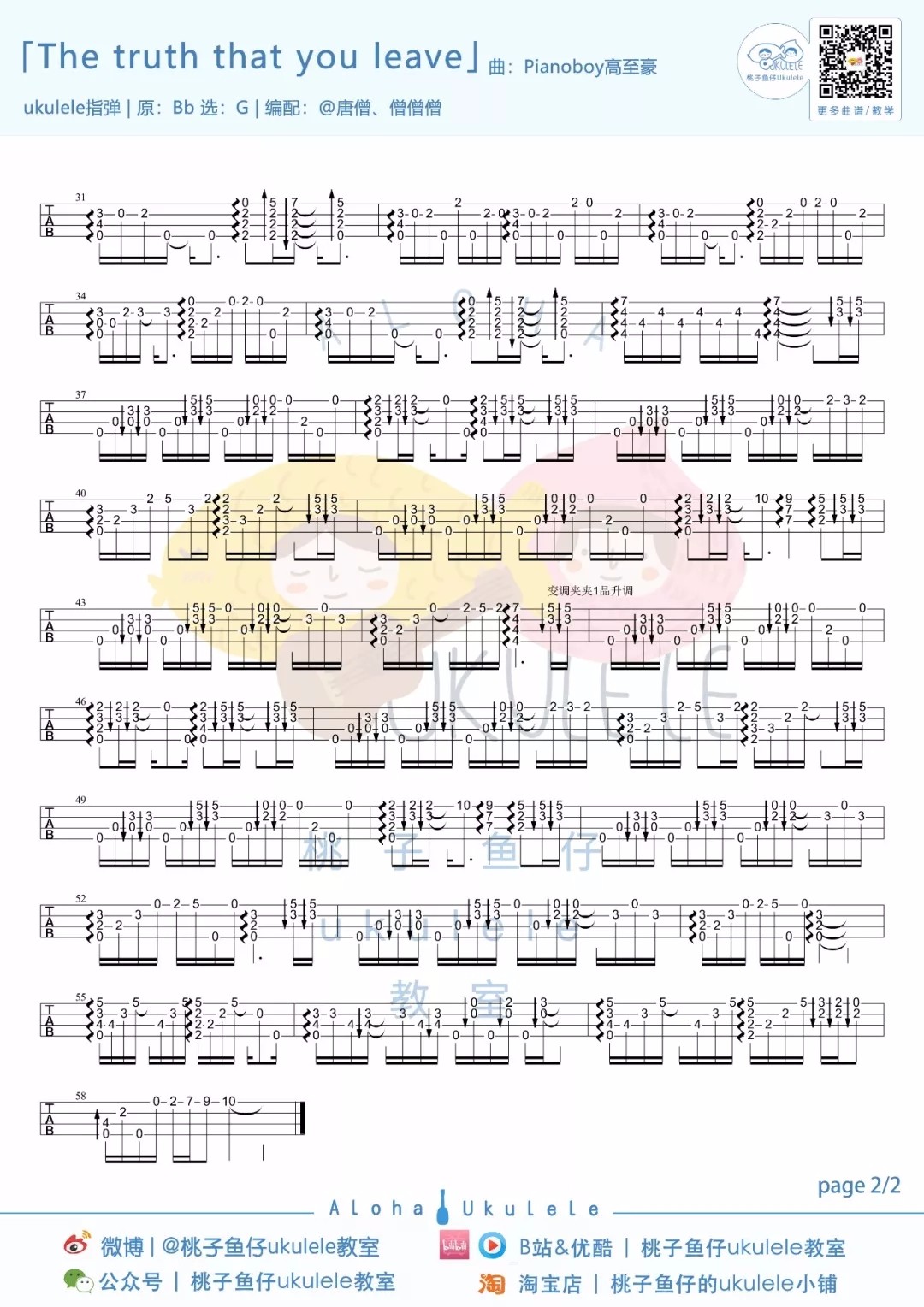 The truth that you leave你离开的事尤克里里谱-2