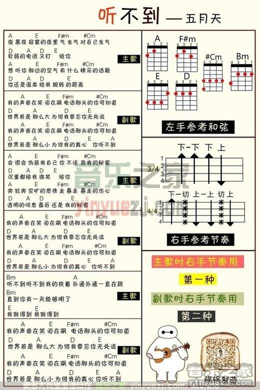 听不到尤克里里谱