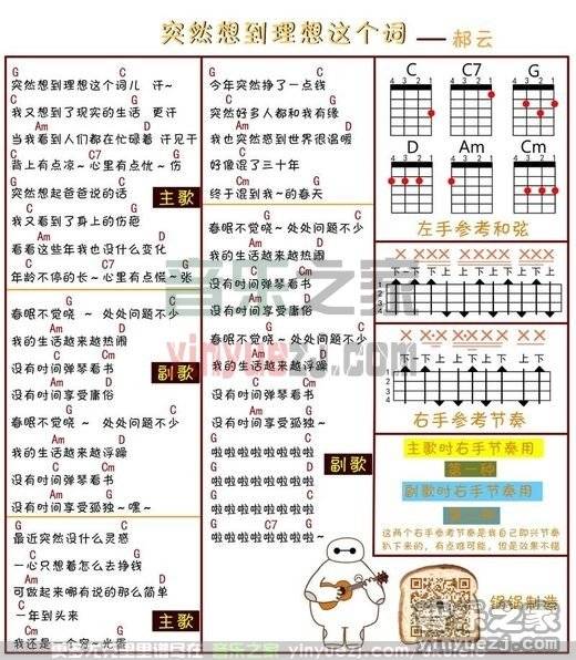 突然想到理想这个词尤克里里谱