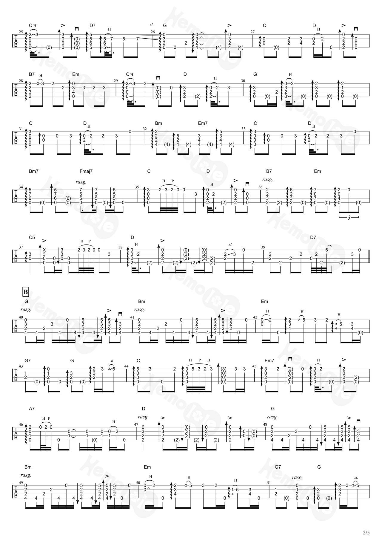 Memory尤克里里谱-2