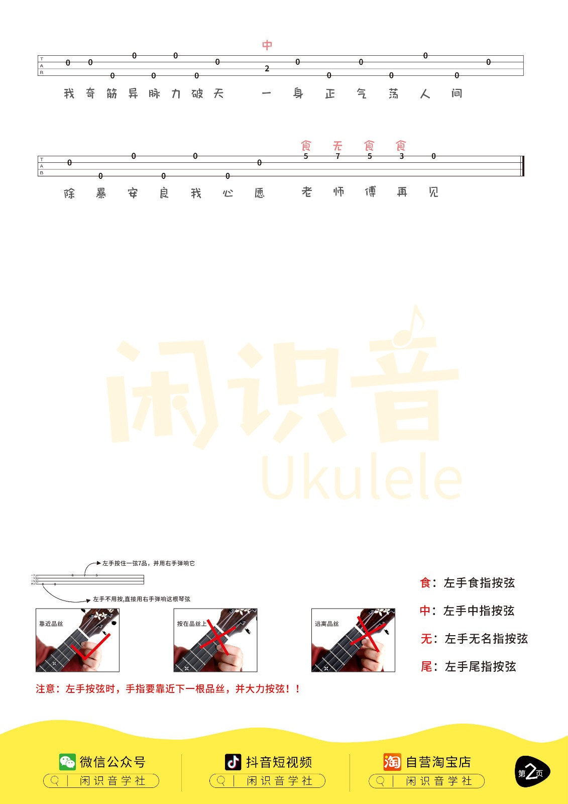 下山尤克里里谱-2